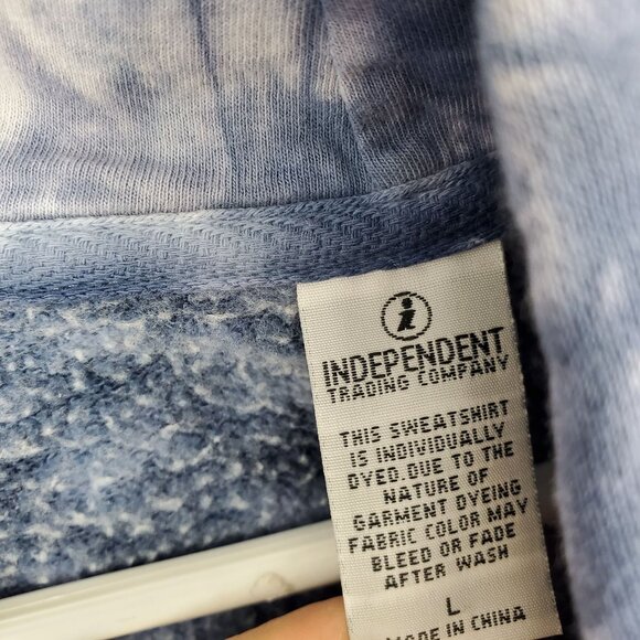 Yee Yee Apparel Granger Smith Blue Tie Dye Pullover Hoodie Sweatshirt Large - Picture 3 of 5